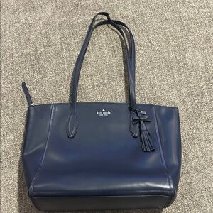 Kate Spade Blue Leather Shoulder Tote